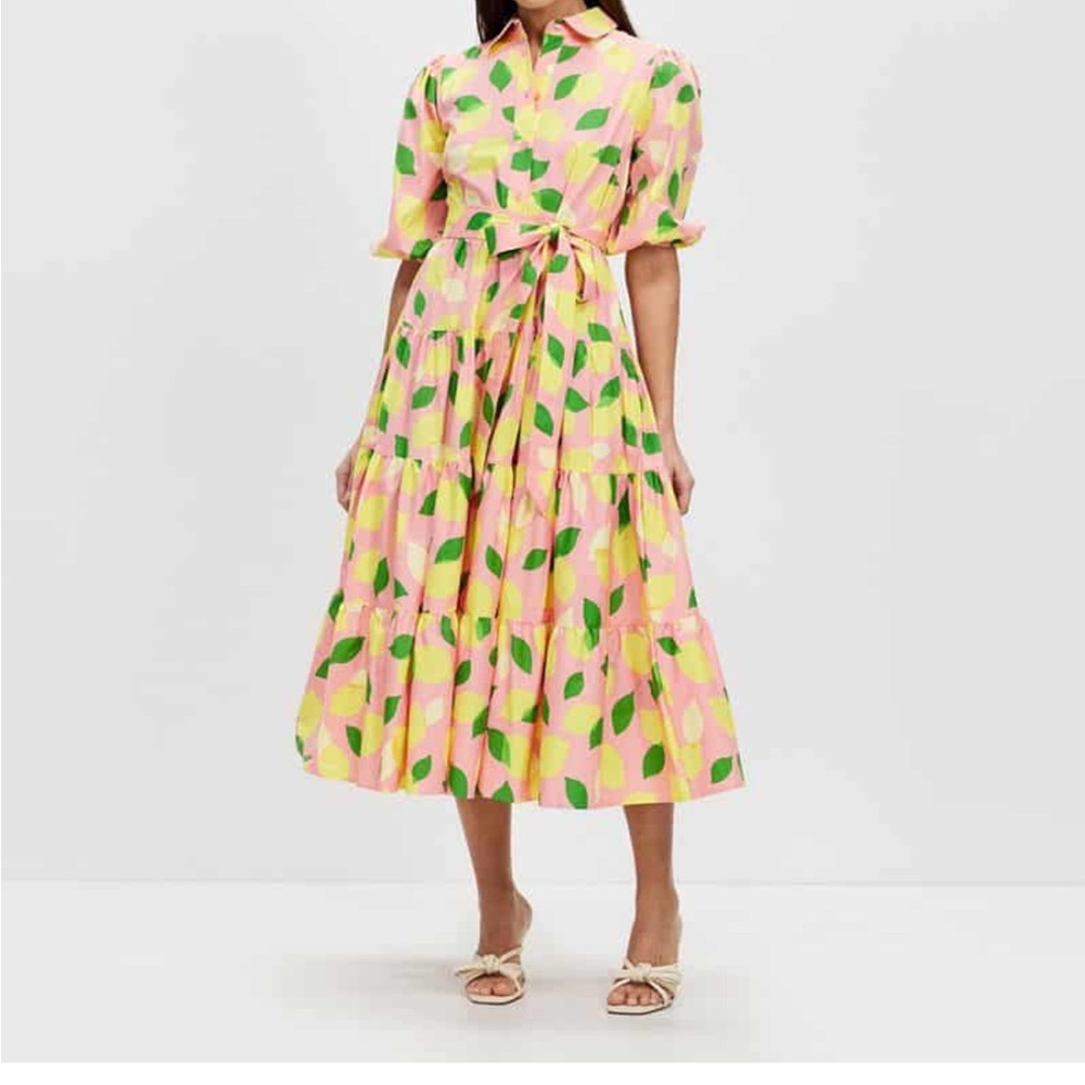 Kate Spade Lemon Toss Midi Dress